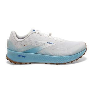 Brooks Catamount Mens Trail Running Shoes White/Blue/Brown | USA-NAV069213